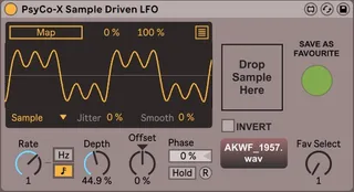PsycoX Sample Driven LFO screenshot