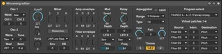 Microkorg editor screenshot