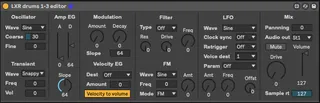 LXR drum 1-3 editor screenshot