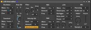 LXR hihat editor screenshot