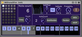 MIDIoneOF screenshot