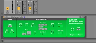 Electrix Filter Factory Editor screenshot