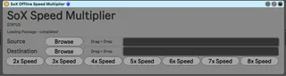 SoX Offline Speed Multiplier screenshot