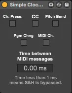 Simple Clocked Sample and Hold for MIDI Messages screenshot