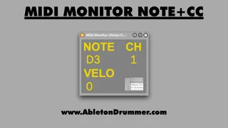 MIDI Monitor Note and CC screenshot