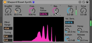 Shepard Risset Synth screenshot