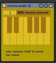 retuner - midi controlled harmoniser screenshot