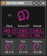 DS Kick but tuned by MIDI notes screenshot
