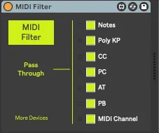 MIDI Filter screenshot