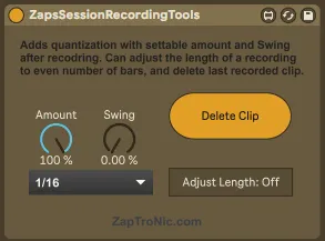 Zaps Session Recording Tools screenshot