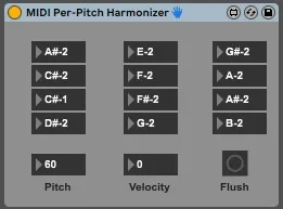 MIDI Per-Pitch Harmonizer screenshot