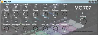 Roland MC 707 control screenshot