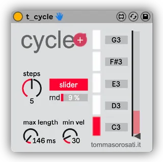 cycle - MIDI note cycler screenshot