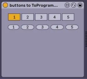 Buttons to Program Change screenshot