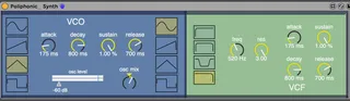 Simple poliphonic synth screenshot