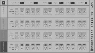 Yamaha FB-01 Sysex Programmer screenshot