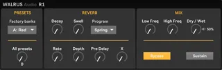 WALRUS Audio R1 reverb MIDI controller screenshot