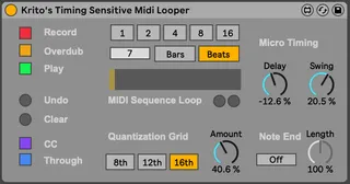 Timing Sensitive Midi Looper screenshot