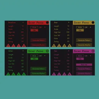 Secret Friend. A Digitone Drum Pattern Generator screenshot