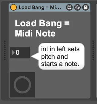Load Bang to Midi Note screenshot