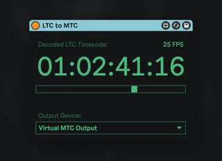 LTC to MTC Converter for Ableton Live screenshot