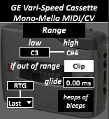 GE Vari Speed Cassette Mono Mello MIDI CV screenshot
