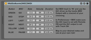 MSC to MIDI for MIDI Go Box Mk screenshot