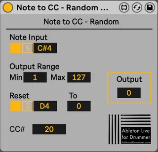Note to MIDI CC - Random screenshot