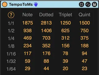 Tempo To Ms6 screenshot