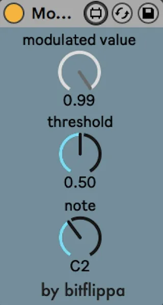 Modulator Thresholding MIDI Trigger screenshot