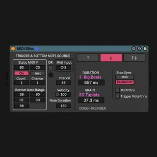 MIDI Gliss screenshot