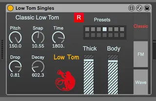 Low Tom and Mid Tom Synth Engines screenshot