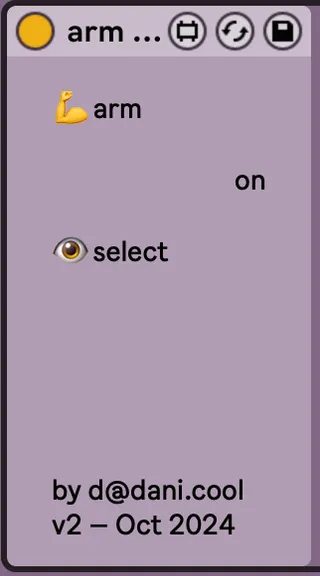 arm on select screenshot