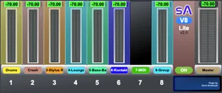 SA-V8 Lite 8 Track Floating Mixer Meter Bar screenshot
