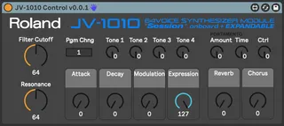 Roland JV-1010 Control screenshot