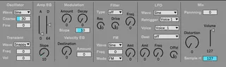 LXR Voice 1 Editor screenshot