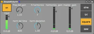 SimpleMicSynth screenshot