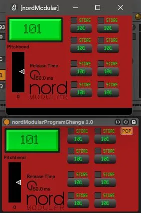 nordModularProgramChange screenshot