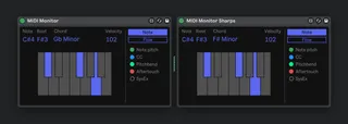 MIDI Monitor Sharps screenshot