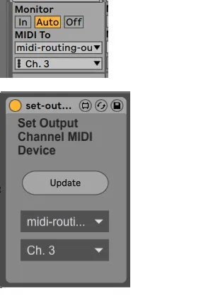 Set Output Channel MIDI Device screenshot