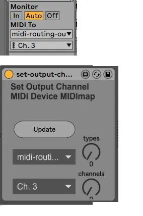 Set Output Channel MIDI Device MIDI Map screenshot