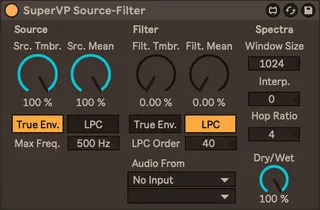 SuperVP Source-Filter screenshot