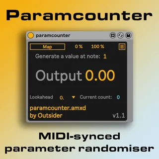 Paramcounter - MIDI-synced parameter randomiser screenshot