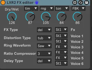 LXR2 FX Editor screenshot