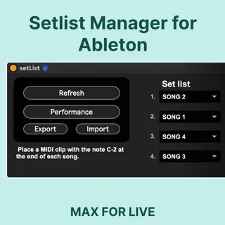 LiveSet Setlist Manager for Ableton screenshot