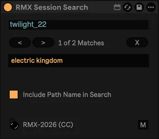 RMX Session Search screenshot