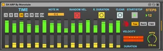 SH 101 Arpegiator screenshot