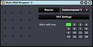 Multi-MIDI VST wrapper screenshot