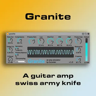 Granite - an M4L guitar amp screenshot