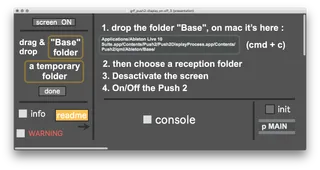 push2 screen on off screenshot